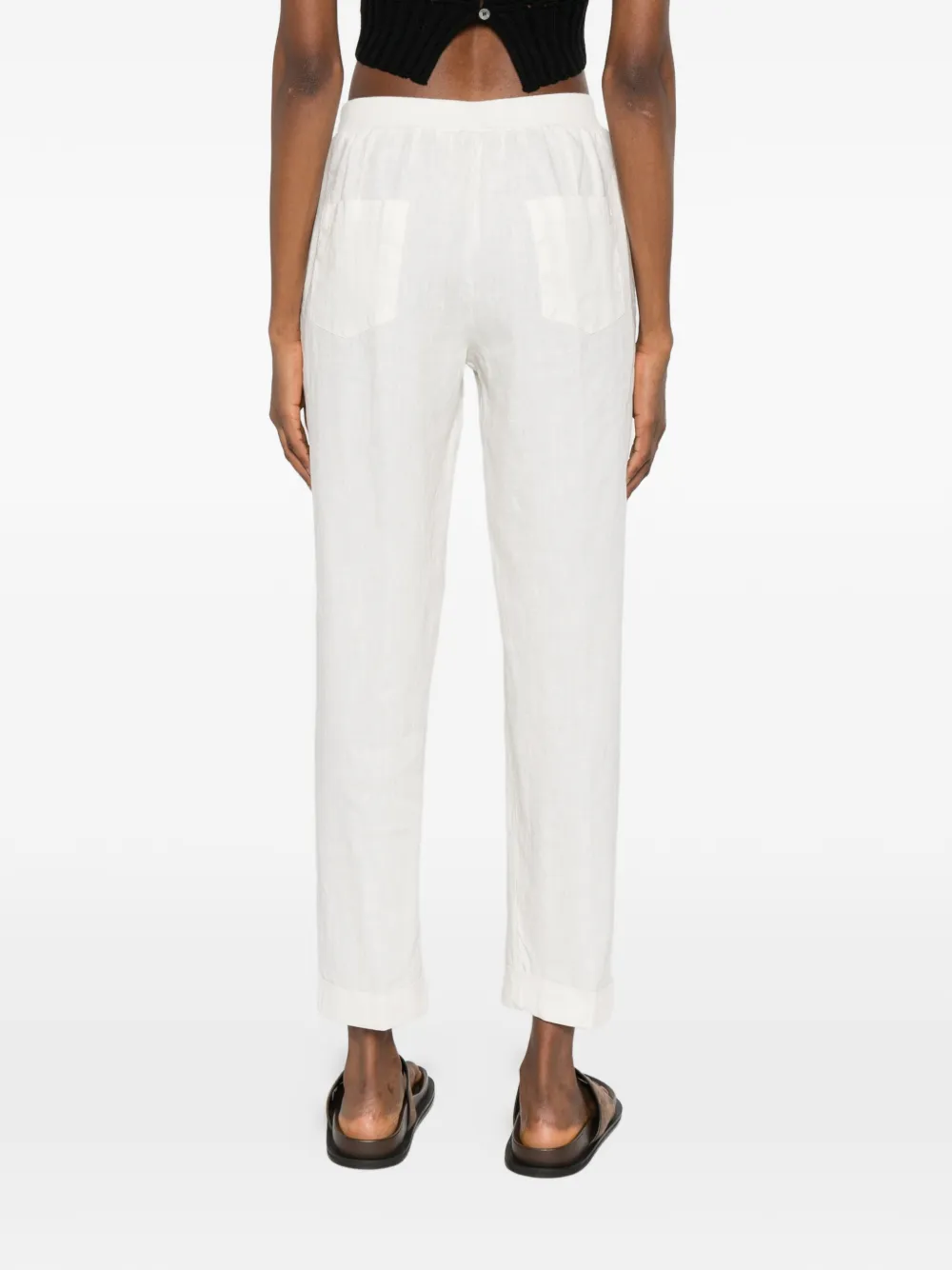 Rosso 35 Elasticated Trousers In White