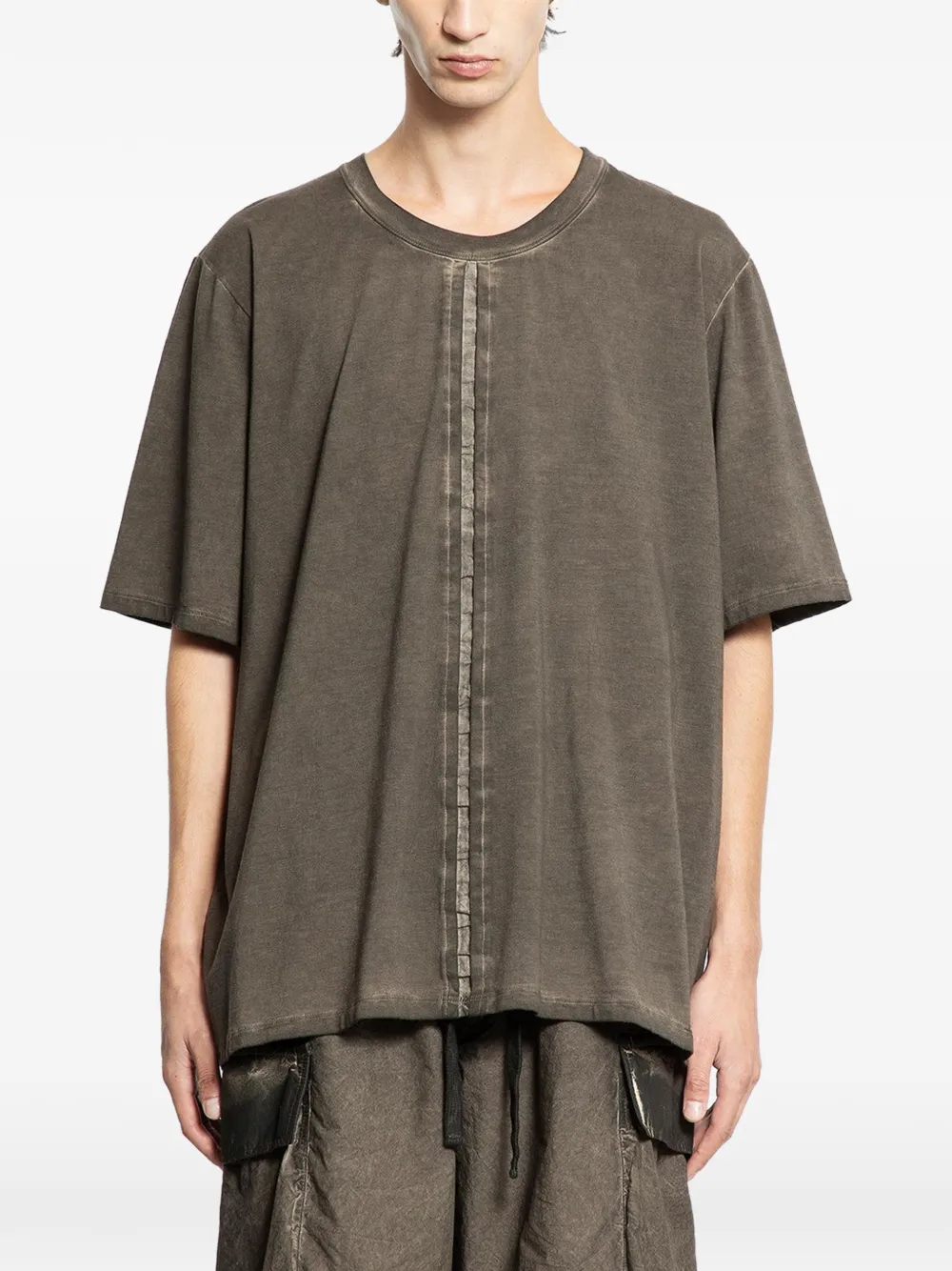 Uma Wang seam-detail T-shirt - Grigio