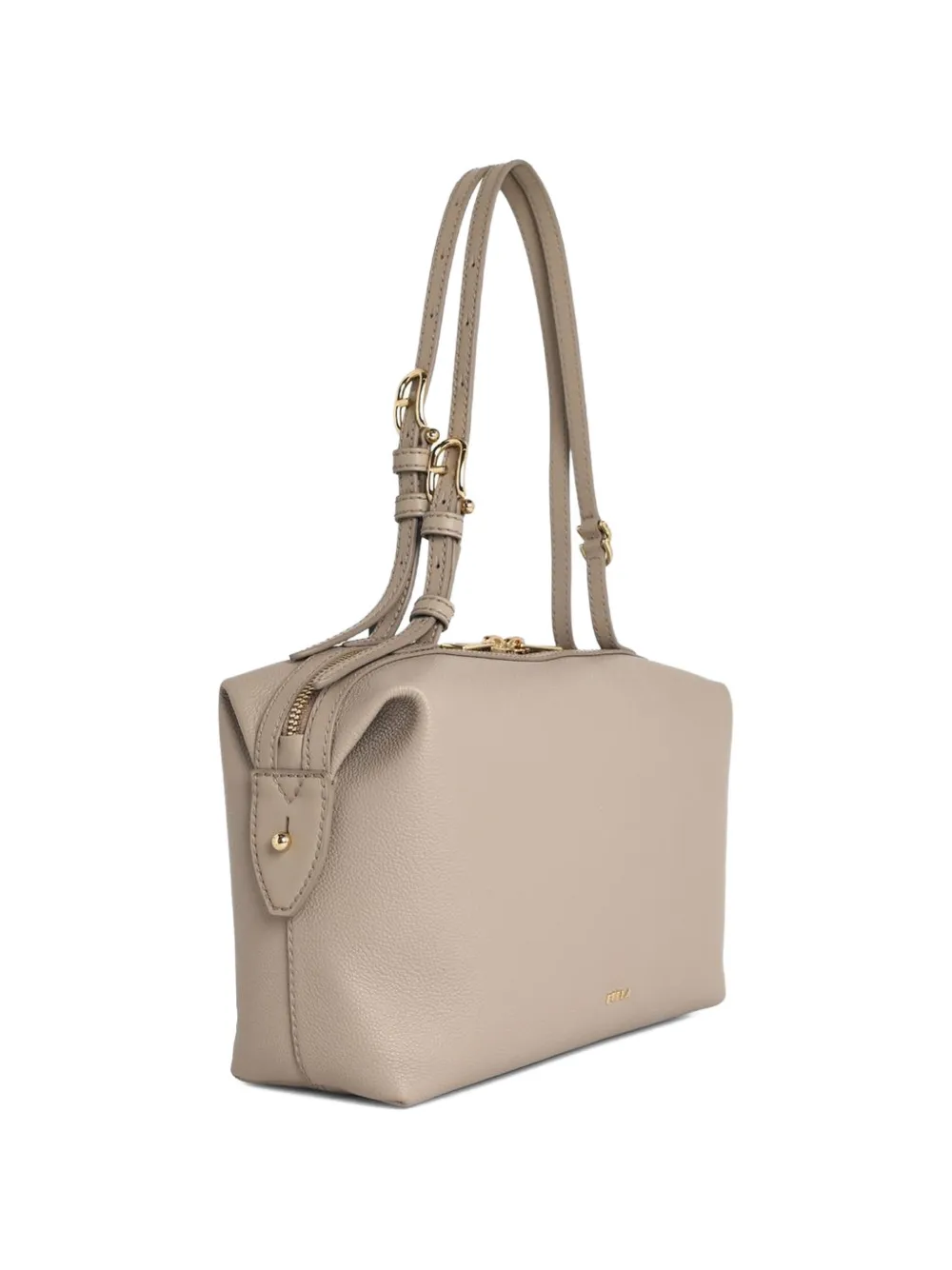 Adjustable-Strap Leather Shoulder Bag