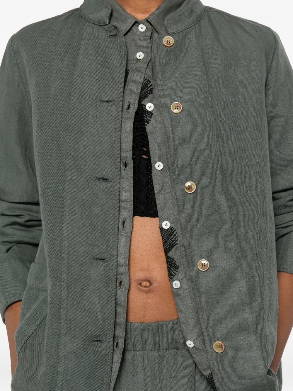 Rosso 35 Button Pocket Jacket In Green