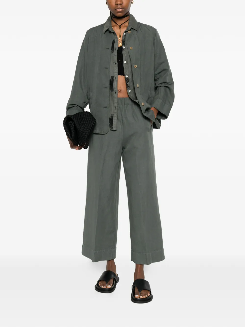 Rosso 35 Button Pocket Jacket In Green