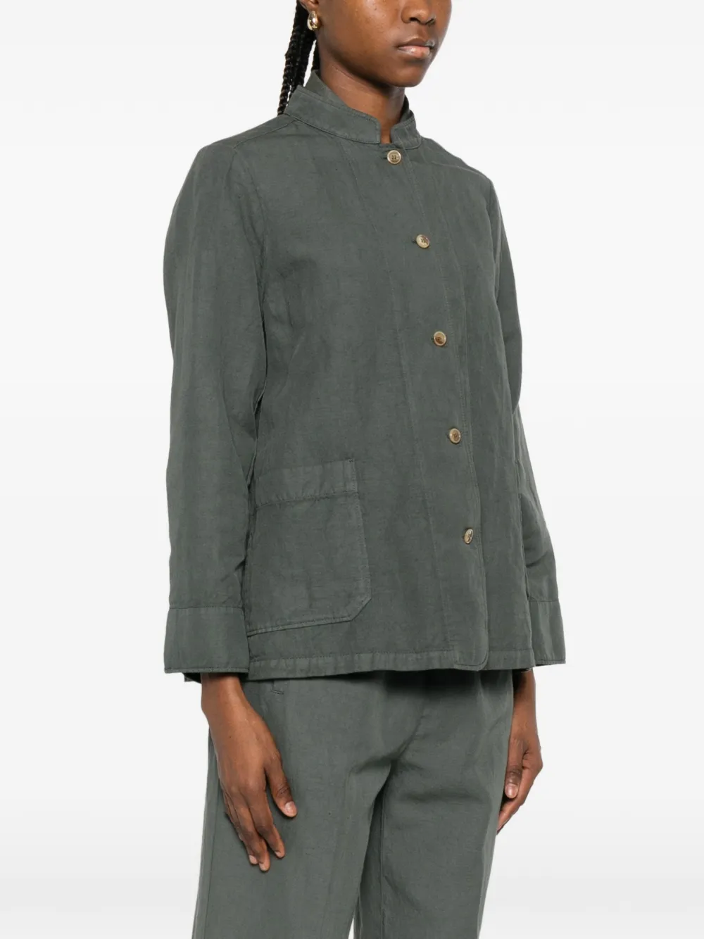 Rosso 35 Button Pocket Jacket In Green