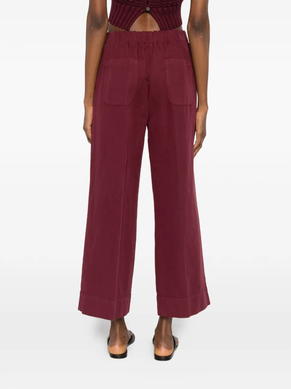 Rosso 35 Elasticated Trousers In Red