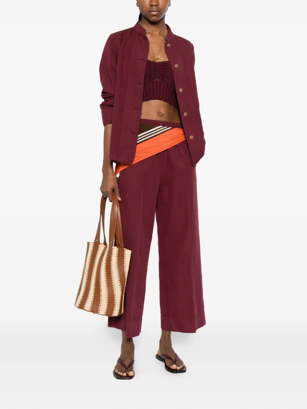 Rosso 35 Elasticated Trousers In Red