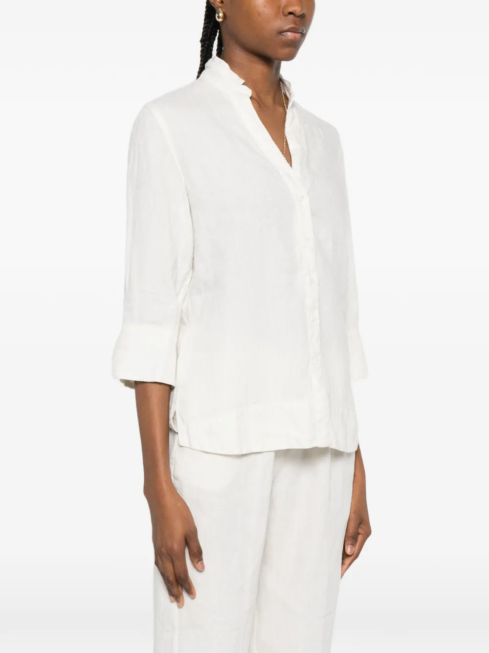  Rosso 35 Buttoned Three-quarter-sleeve Shirt - Neutrals 