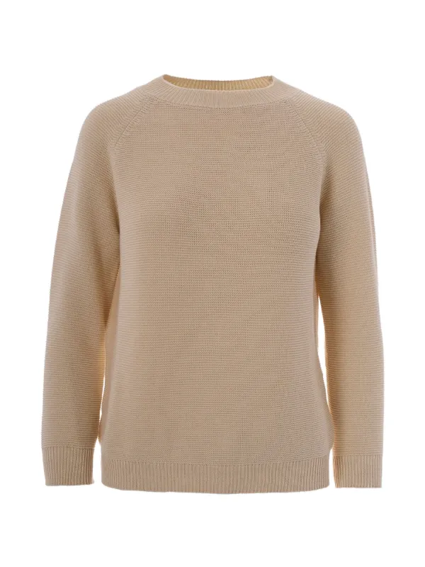 Max Mara Raglan Knit Sweater in Neutrals