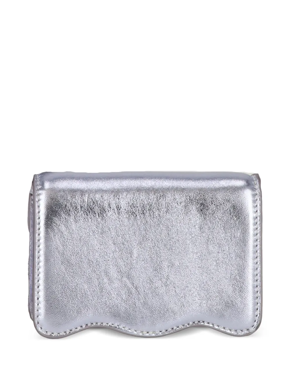 Palm Angels Palm metallic leren crossbodytas Zilver