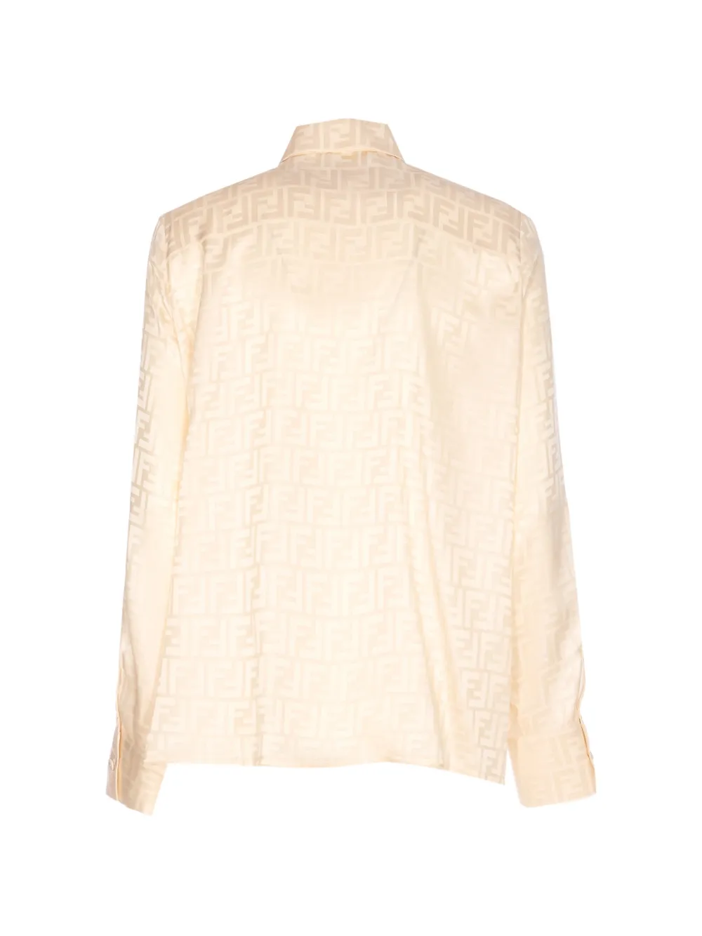  Fendi Logo Button Shirt - Neutrals 