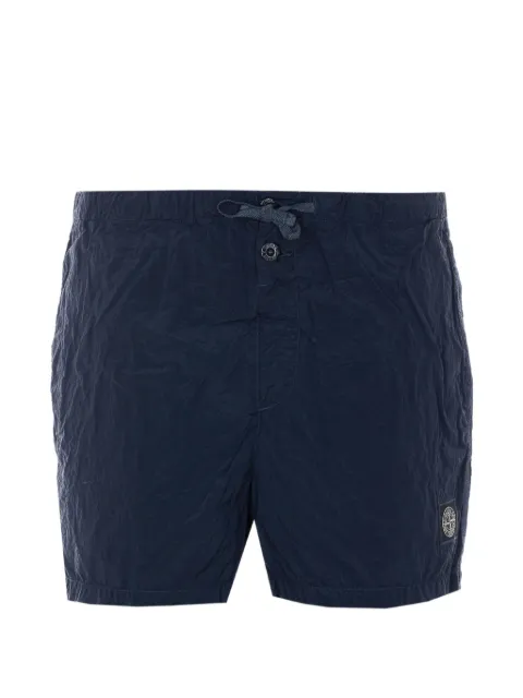 Stone Island elasticated-waist logo-patch swim shorts