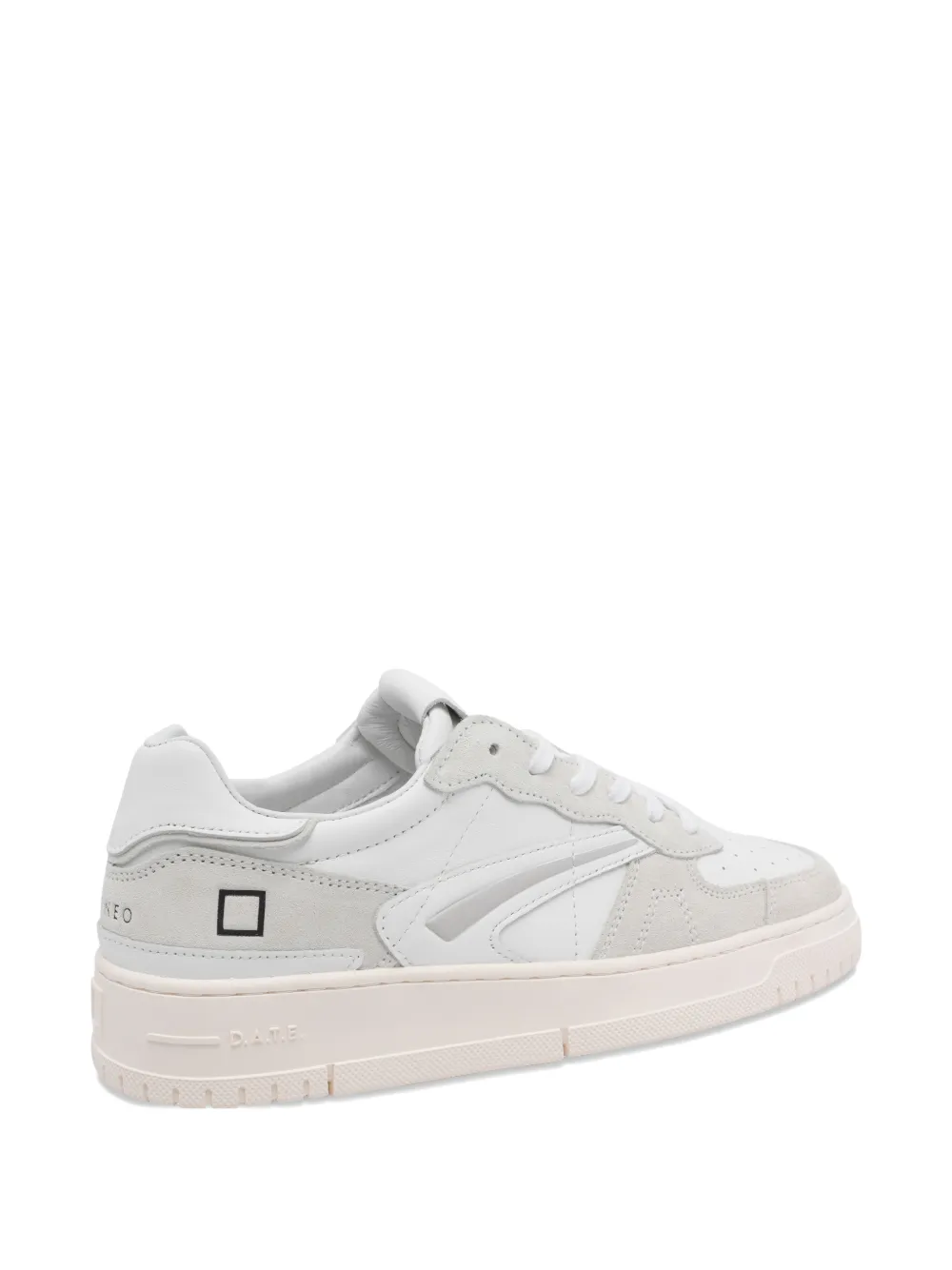 D.A.T.E. Torneo round-toe leather sneakers Wit