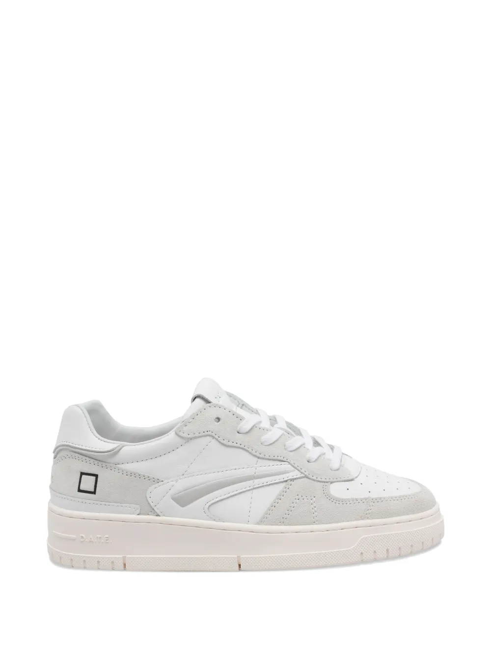 D.A.T.E. Torneo round-toe leather sneakers - Bianco