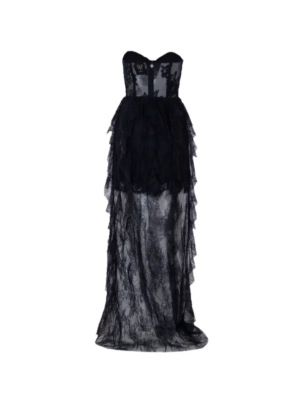 Aniye By embroidered-lace Maxi Dress | Black | FARFETCH