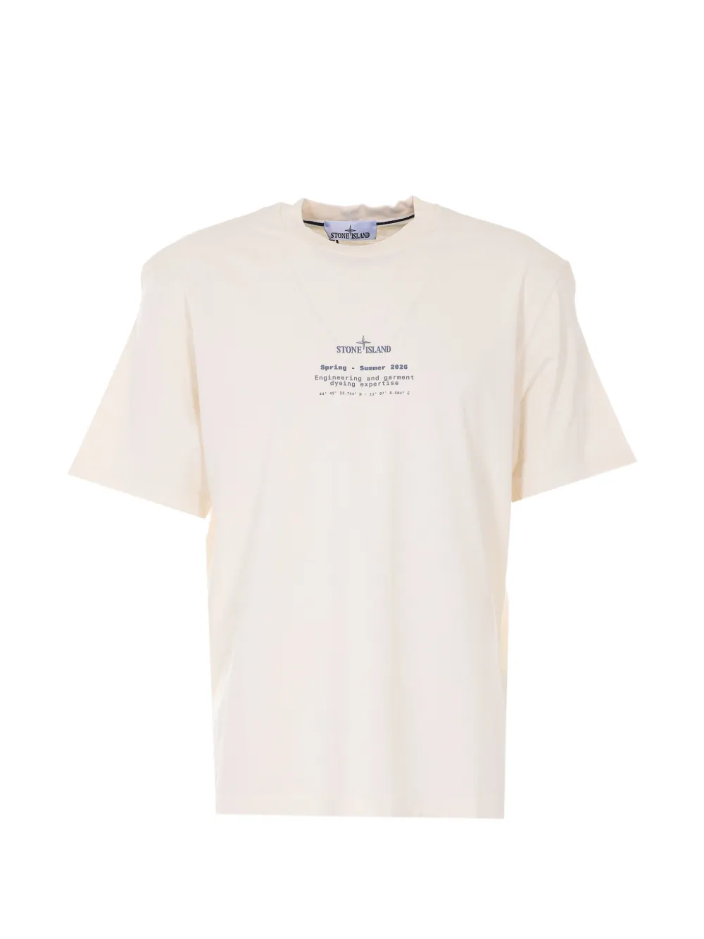 Stone Island crew-neck print T-shirt - Toni neutri