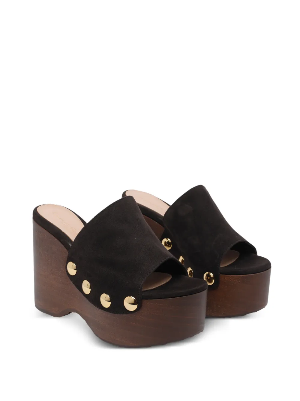 Gianvito Rossi 115mm button detail sandals Bruin