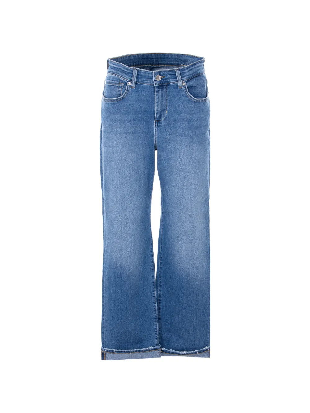 LIU JO strass logo five-pocket jeans - Blu