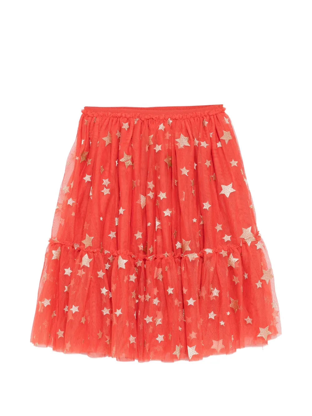 Stella McCartney Kids star embroidered skirt - Rosso