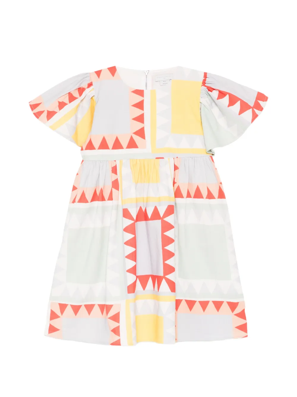 Stella McCartney Kids geometric-print dress - Grau