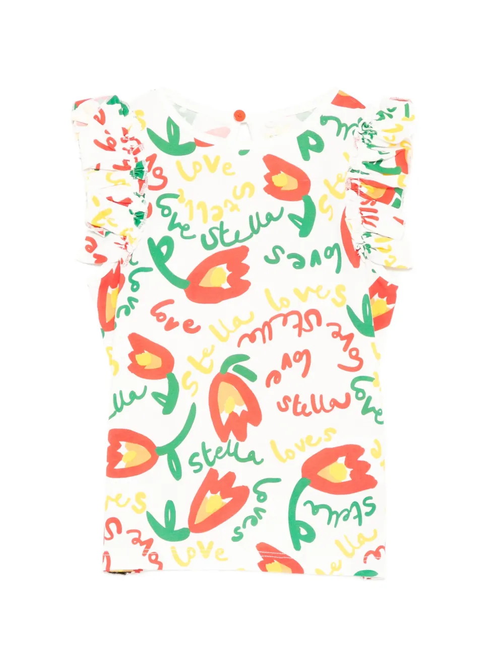 Stella McCartney Kids floral printed dress - Bianco