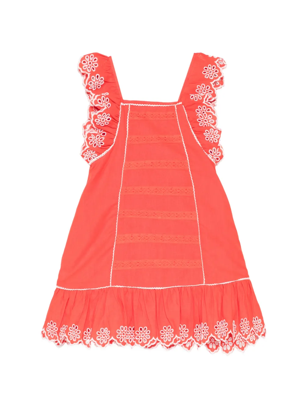 Stella McCartney Kids broderie-anglaise dress - Orange