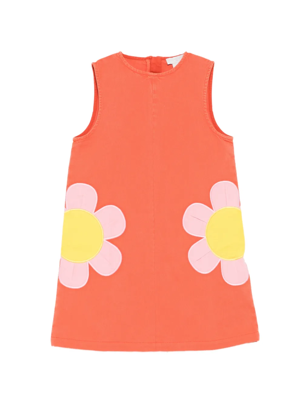 Stella McCartney Kids flower appliqué dress - Arancione