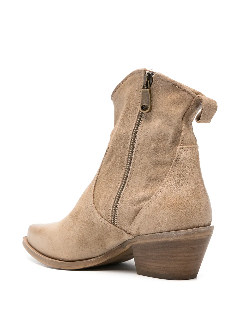 Metisse pointed-toe boots Beige