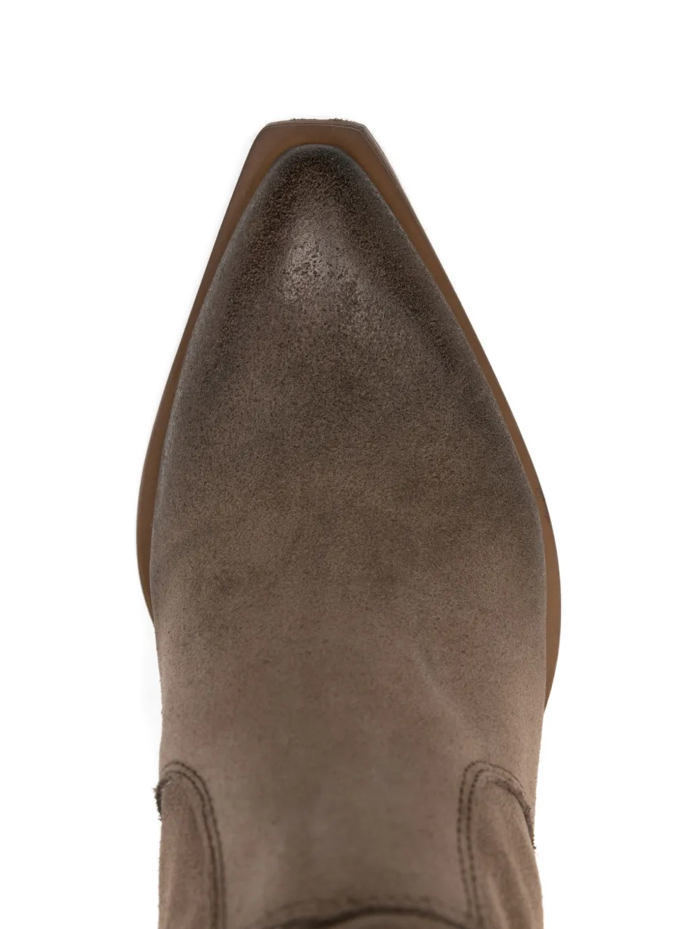 Metisse Suède laarzen met Western-stijl en puntige neus Bruin