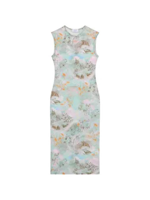 Off-White 스토리텔링 프린트 드레스