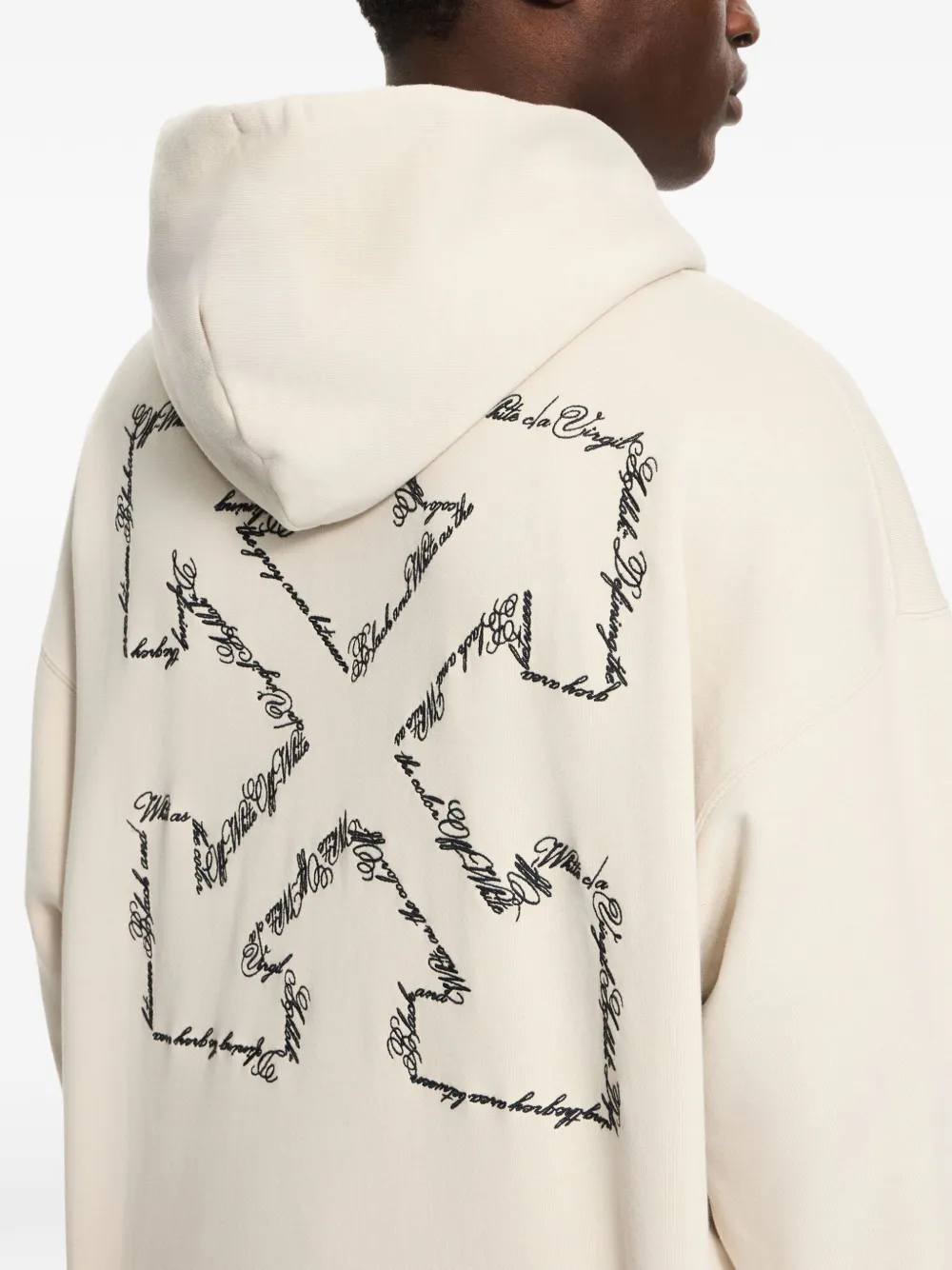 Script Arrow drawstring Hoodie