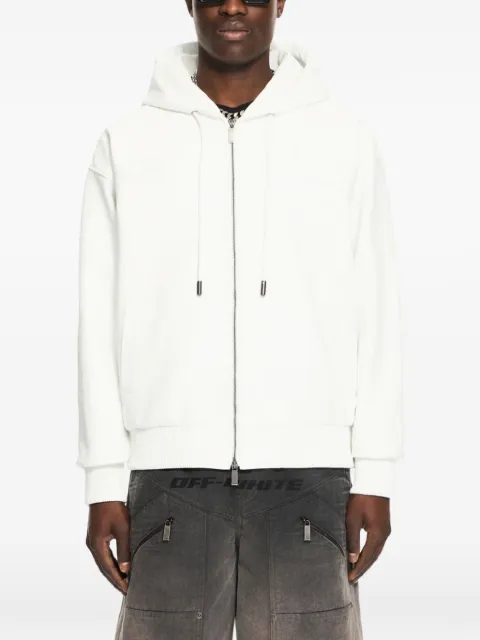 Off-White chamarra Royal Team de piel con capucha