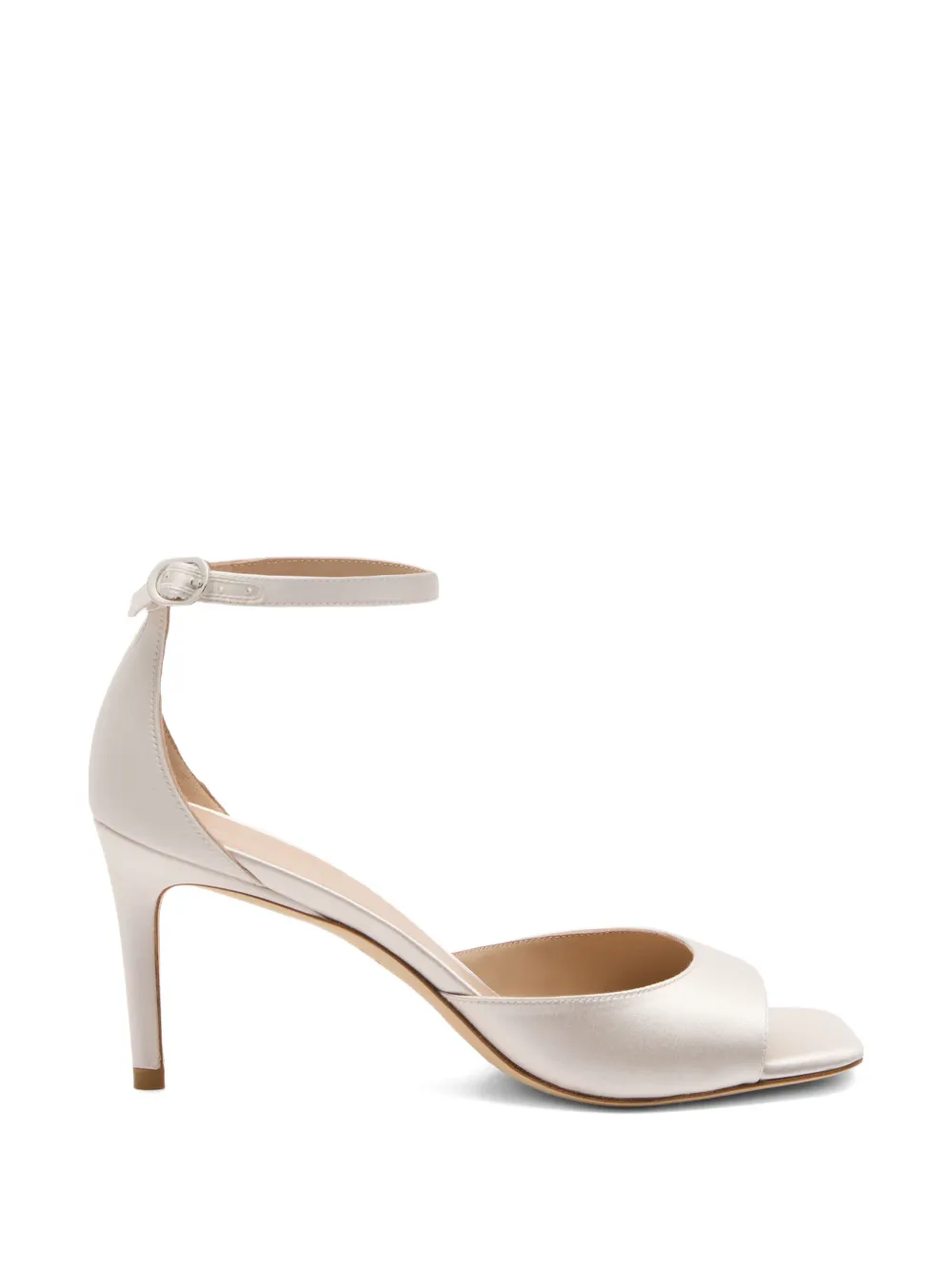 Stuart Weitzman Nudistia sandalen met vierkante neus en enkelband Beige