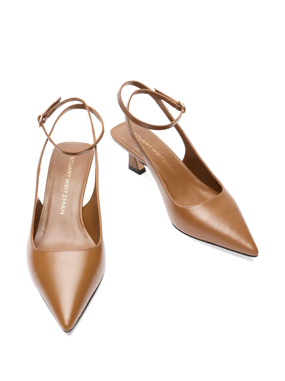 Stuart Weitzman Vinnie 50 squared strap pump Bruin