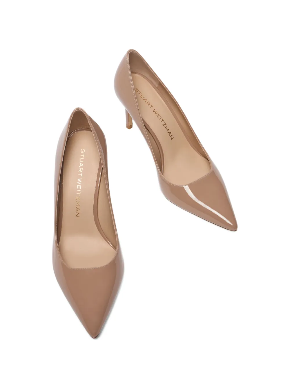 Stuart Weitzman Stuart Power pointed-toe pumps Beige