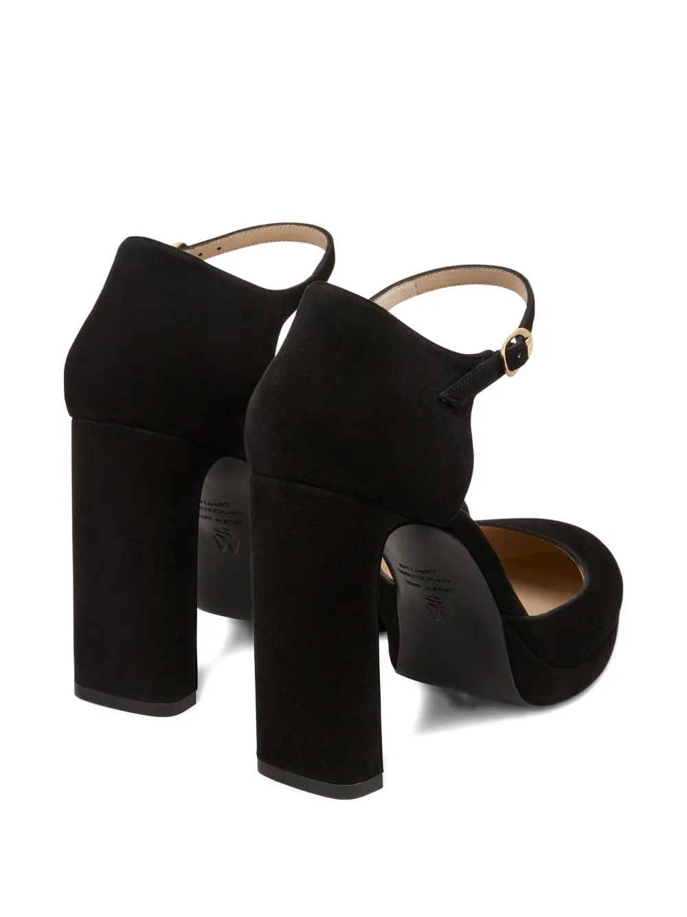 Stuart Weitzman Babette pumps met plateauzool Zwart