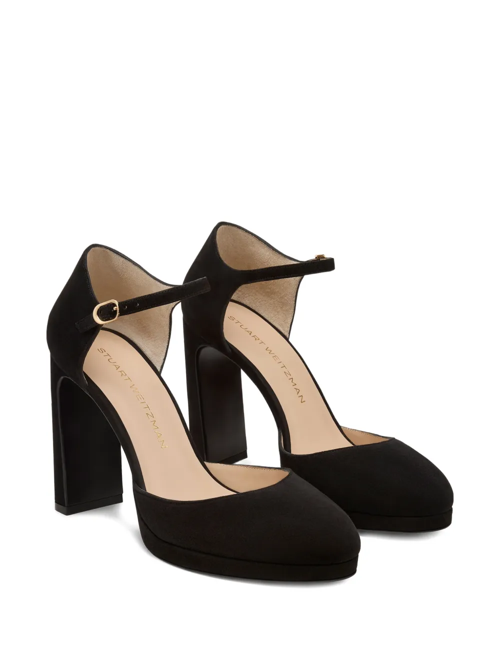 Stuart Weitzman Babette pumps met plateauzool Zwart