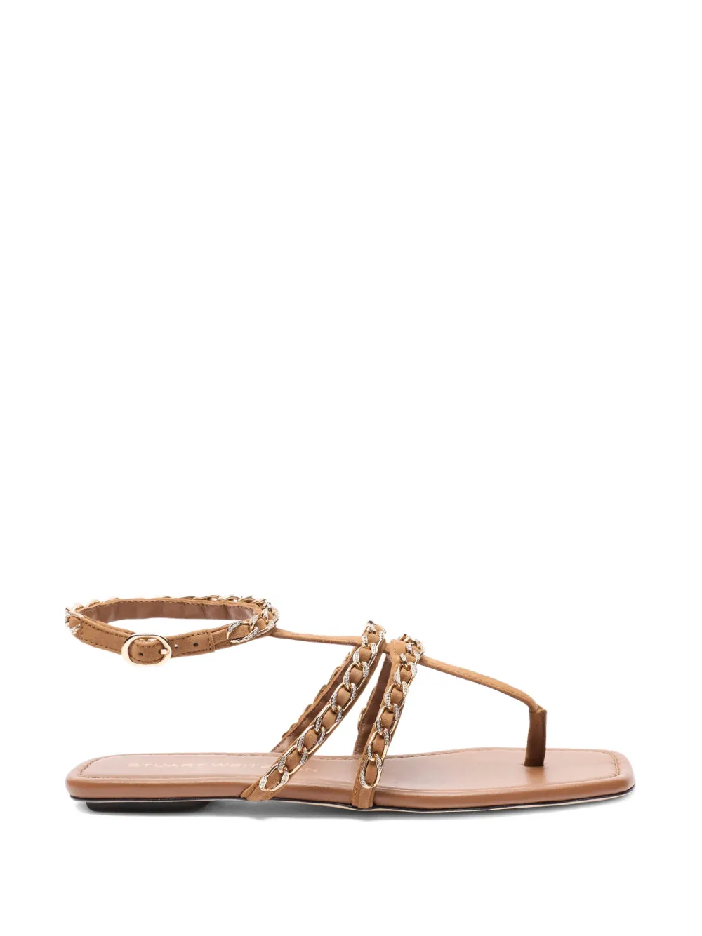 Stuart Weitzman Soluxe sandalen met kristallen Beige