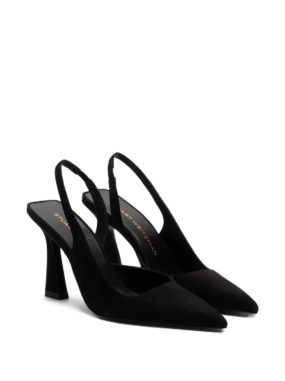 Stuart Weitzman Vinnie pointed d'orsay slingback pumps Zwart
