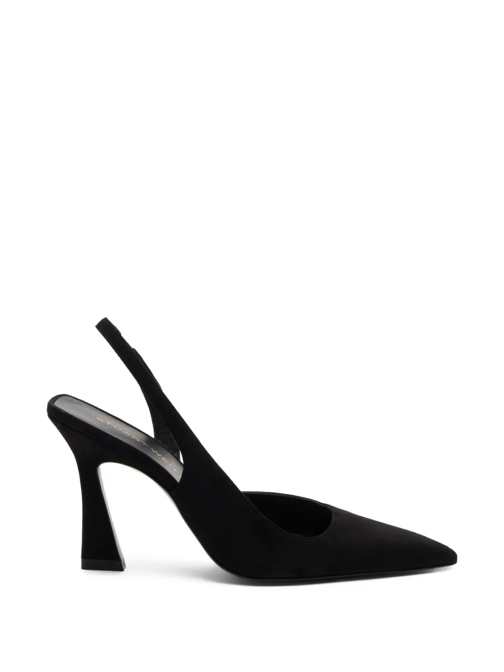 Stuart Weitzman Vinnie d'Orsay slingback pumps met puntige neus Zwart