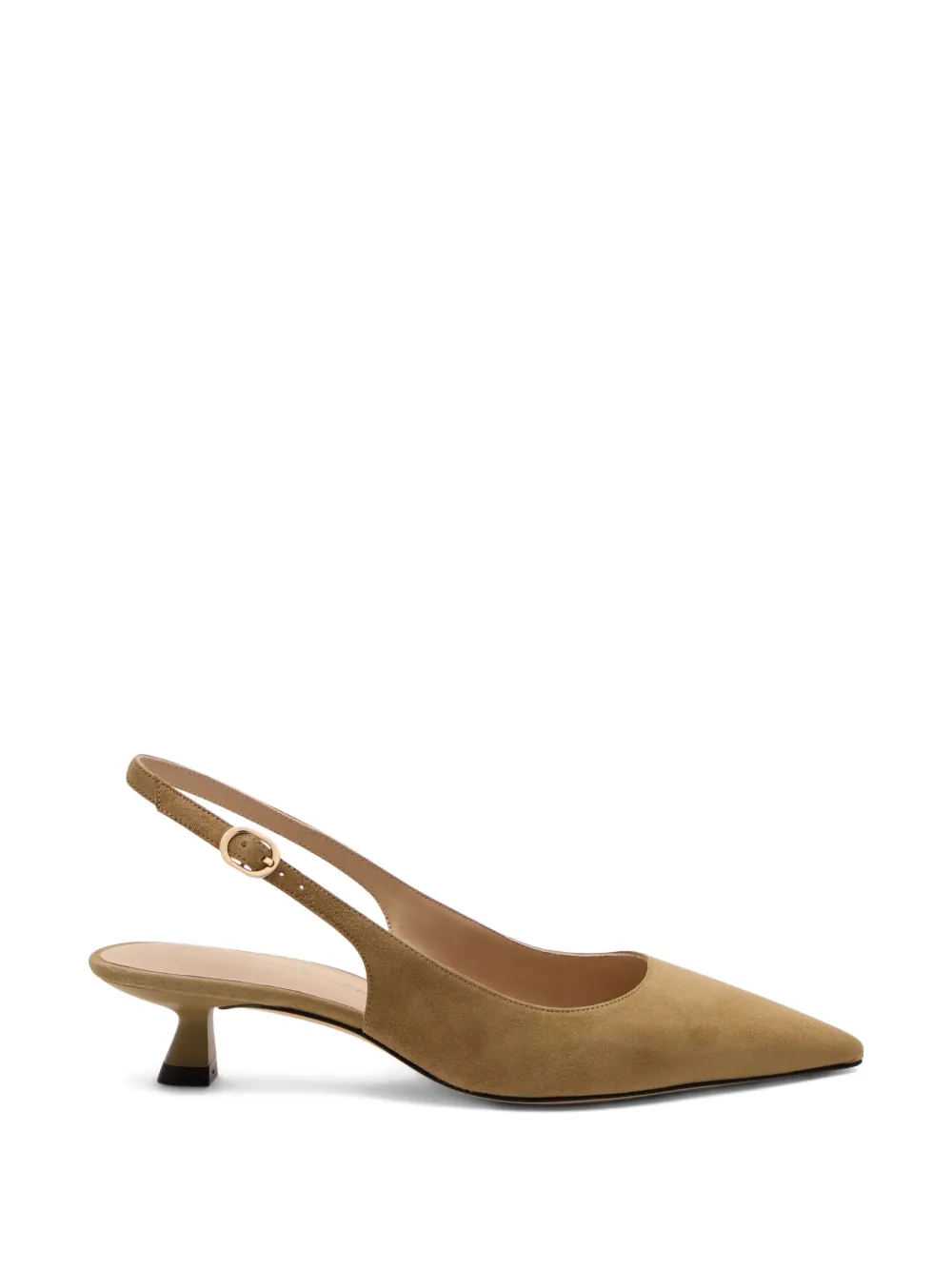 Stuart Weitzman pointed sculpt slingback pumps Beige