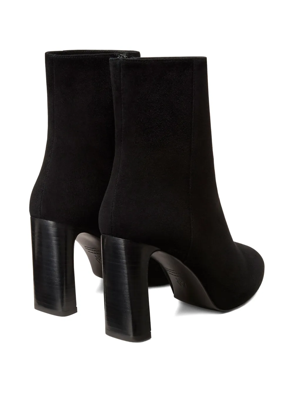 Stuart Weitzman Babette platform zip ankle boots Zwart