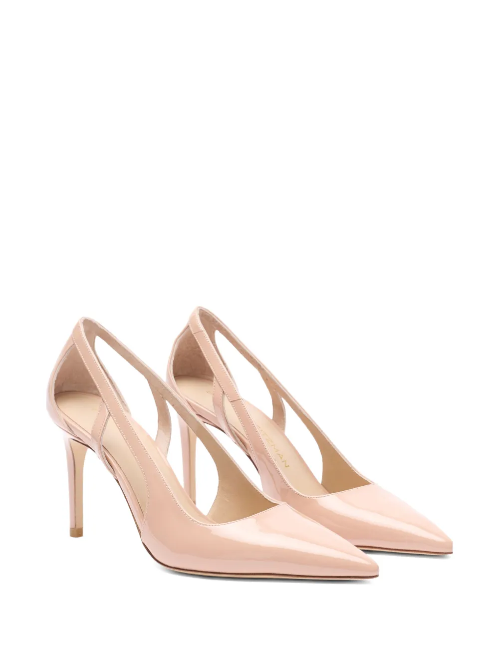 Stuart Weitzman Stuart Power Cutout pointed pump Beige