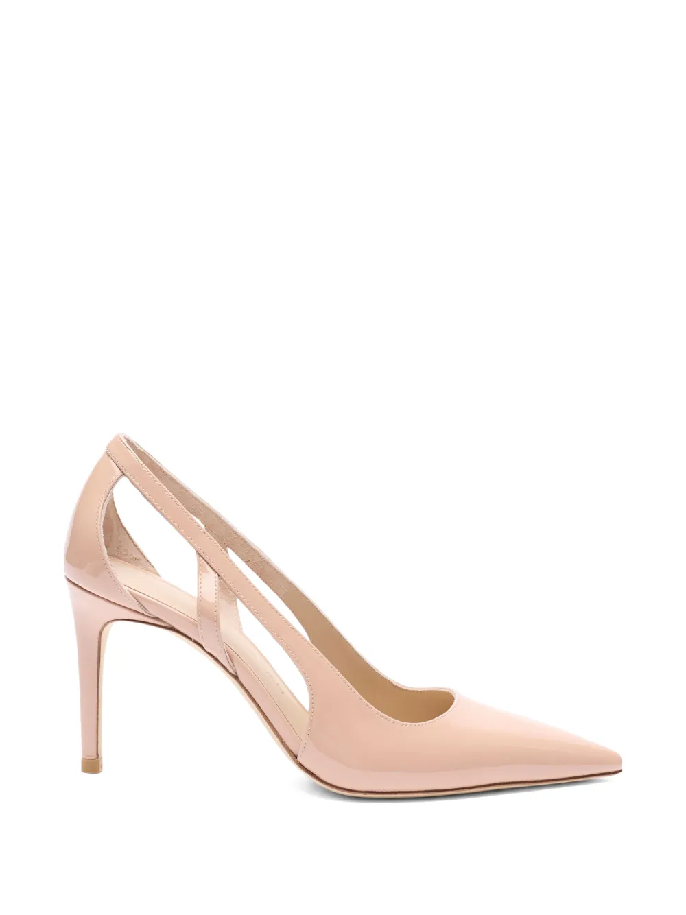 Stuart Weitzman Stuart Power Cutout pointed pump Beige