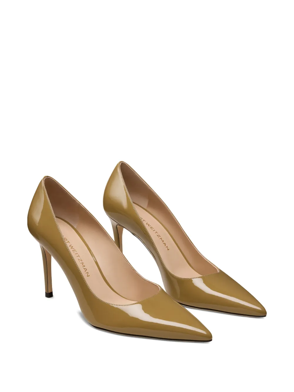 Stuart Weitzman 85mm leather pumps Beige