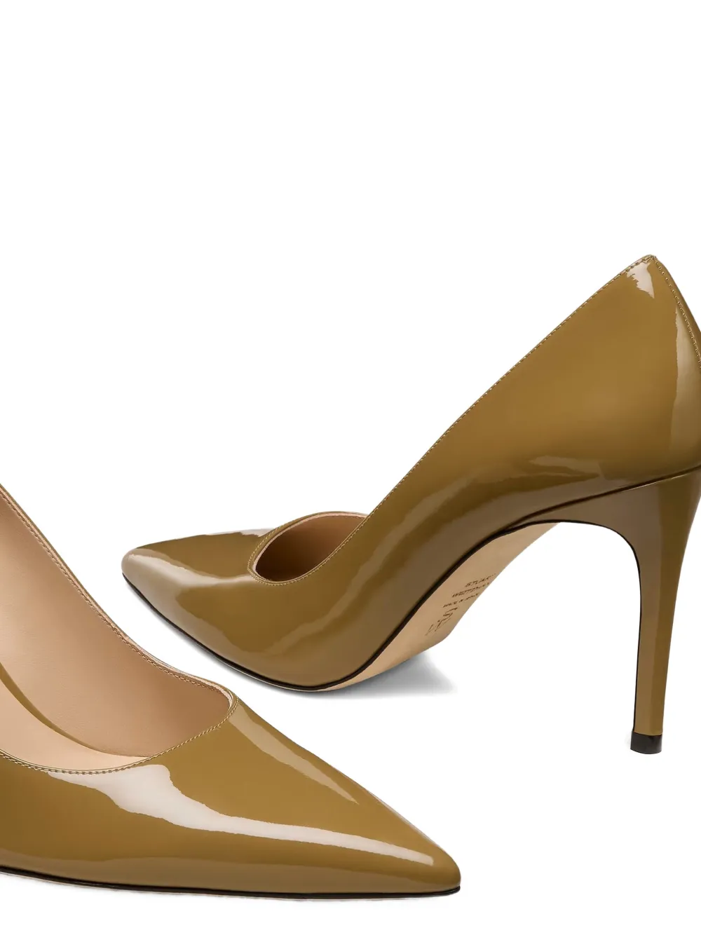 Stuart Weitzman 85mm leather pumps Beige