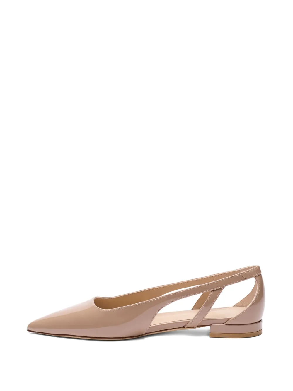 Stuart Weitzman pointed-toe flat pumps Beige