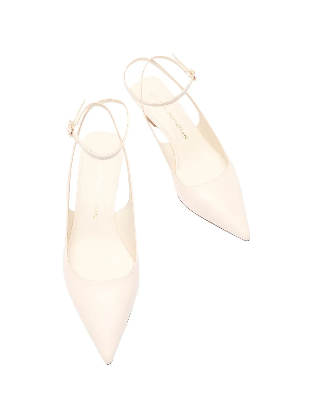Stuart Weitzman Vinnie back strap pump Beige
