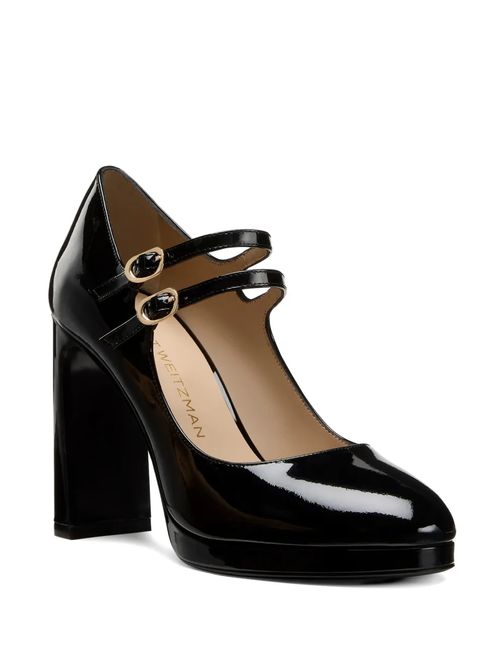 Stuart Weitzman Babette pumps met plateauzool Zwart