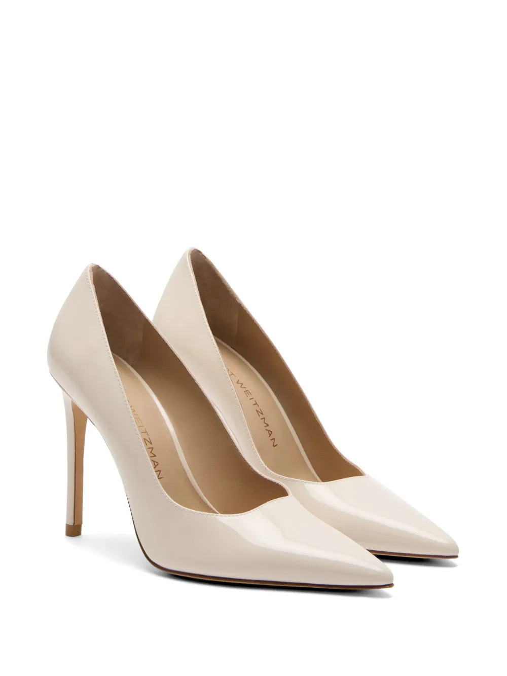 Stuart Weitzman Pumps met puntige neus Beige
