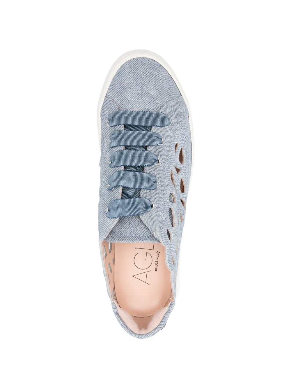 AGL Mandi sneakers met veters en uitgesneden details Blauw