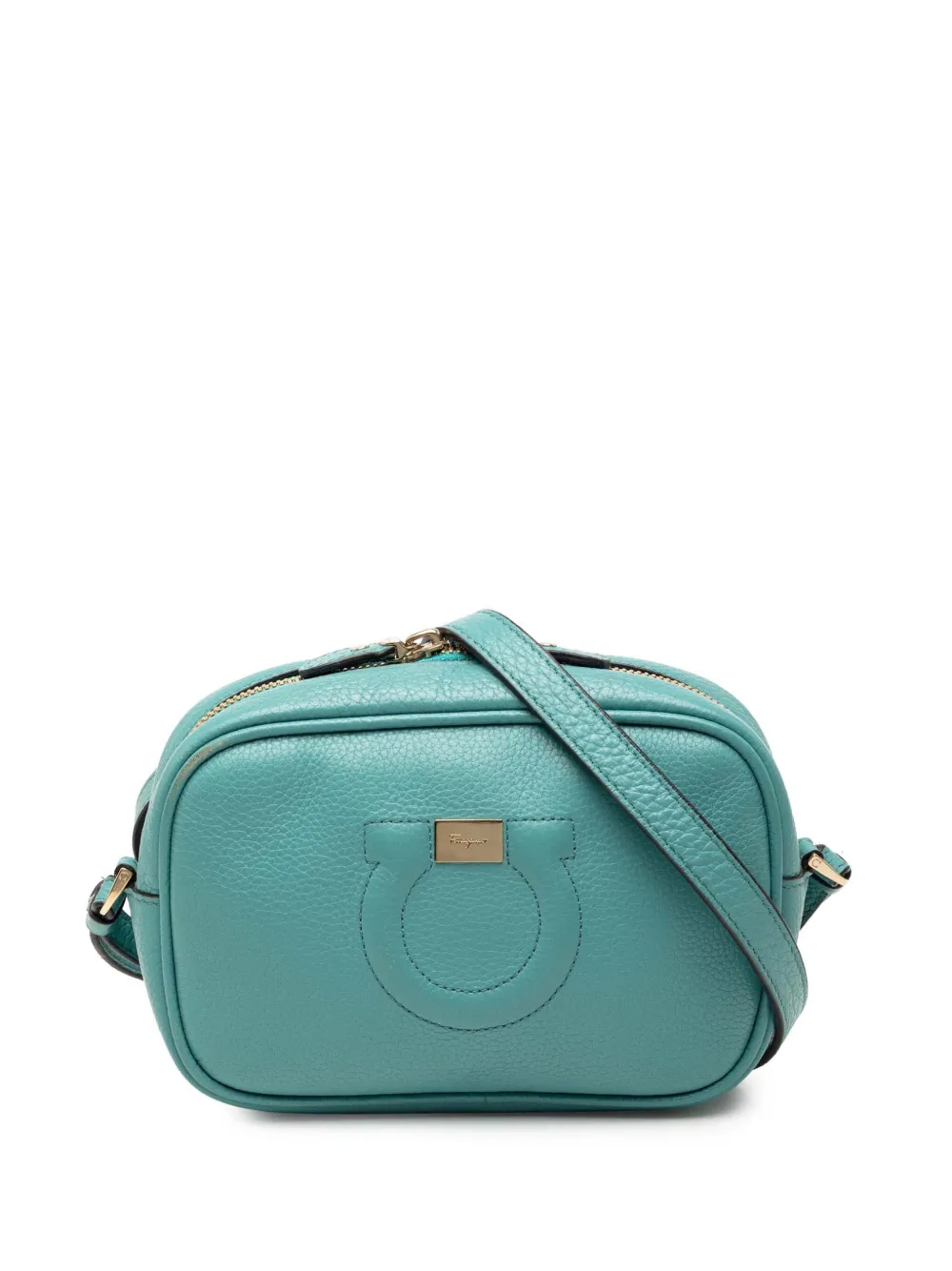 Ferragamo Pre-Owned 2010-2026 Leather Gancini Camera Bag crossbody bag - Blu