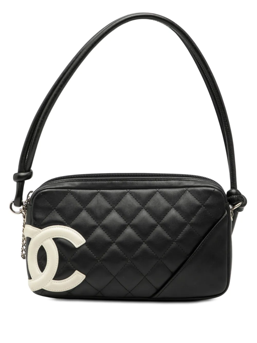 CHANEL Pre-Owned 2004-2005 Quilted Lambskin Cambon Ligne Pochette handbag - Nero